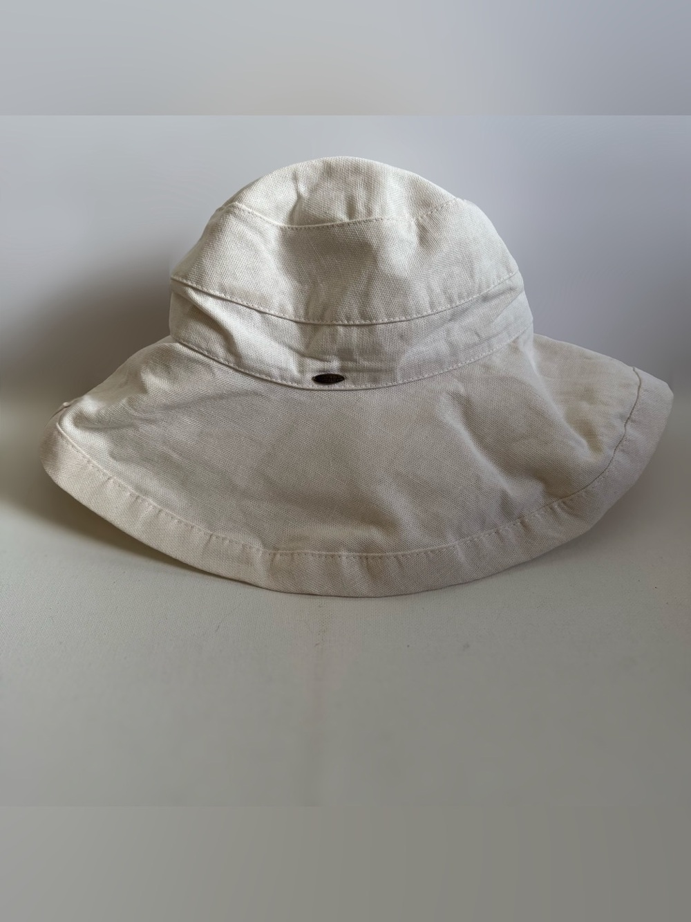 Scala Collezione UPF 50+ Cotton Big Brim Sun Hat Ivory Floppy Beach Resort OS - Picture 3 of 13